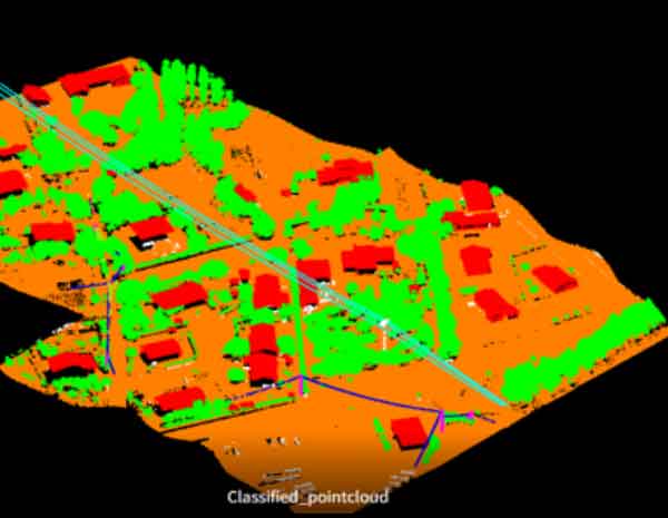 Classified LiDAR point cloud data